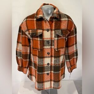 Avec Les Filles Womens Medium Flannel Jacket.  New with Tags